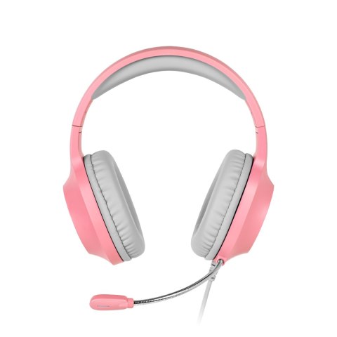 Słuchawki gamingowe Krüger&Matz Gamer Kids KM0658, mikrofon, USB i 3,5 mm, różowe