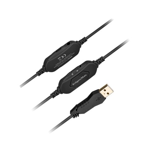 Słuchawki gamingowe Krüger&Matz Gamer Kids KM0659, mikrofon, USB i 3,5 mm, czarne