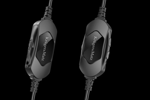 Słuchawki gamingowe Krüger&Matz Gamer Kids KM0659, mikrofon, USB i 3,5 mm, czarne