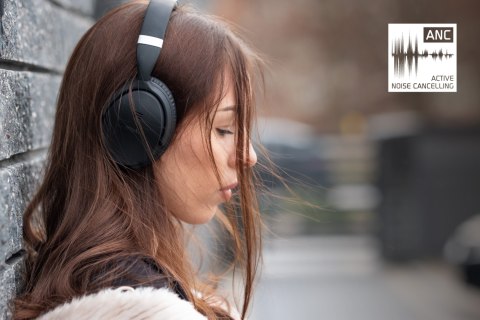 Słuchawki nauszne Krüger&Matz F7A Lite KM0655L, ANC, Bluetooth 5.0, składane