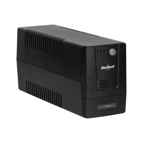Zasilacz awaryjny UPS Rebel Nanopower 650 RB-4020, 650 VA / 360 W, sinusoida zmodyfikowana