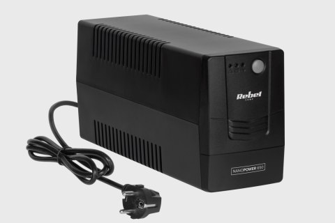 Zasilacz awaryjny UPS Rebel Nanopower 650 RB-4020, 650 VA / 360 W, sinusoida zmodyfikowana