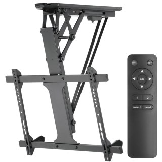 Elektryczny uchwyt sufitowy do TV Maclean MC-880, 32-70″, 35 kg, pilot, czarny