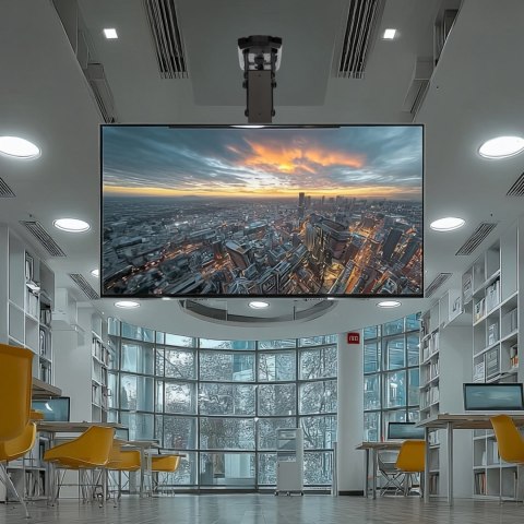 Elektryczny uchwyt sufitowy do TV Maclean MC-880, 32-70″, 35 kg, pilot, czarny
