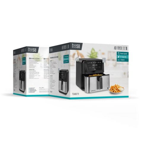Frytkownica beztłuszczowa Teesa TSA8079 Digital Air Fryer XXL, 8 l, 1700 W, 8 programów i suszenie