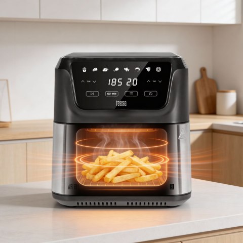 Frytkownica beztłuszczowa Teesa TSA8079 Digital Air Fryer XXL, 8 l, 1700 W, 8 programów i suszenie