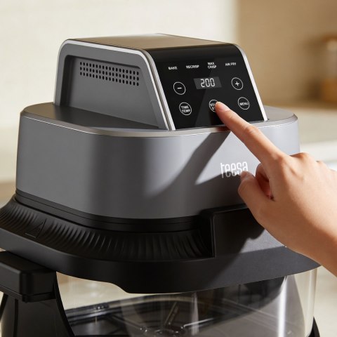 Frytkownica beztłuszczowa Teesa TSA8090 Glass Air Fryer, 1500 W, szklane pojemniki 1,5 l i 4 l