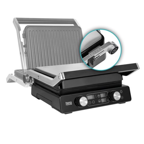Grill elektryczny panini Teesa TSA3239, 2000 W, oddzielna regulacja płyt 140-230°C i timer