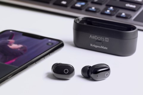 Słuchawki douszne TWS Krüger&Matz Air Dots 1 KMP-AD1, Bluetooth 5.0, czarne