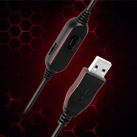Słuchawki gamingowe Krüger&Matz Warrior GH-10 KM0674, USB, Virtual 7.1, mikrofon
