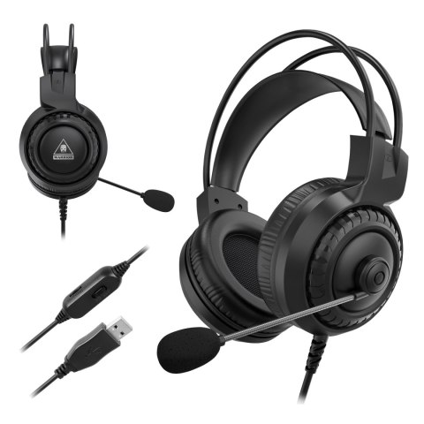 Słuchawki gamingowe Krüger&Matz Warrior GH-10 KM0674, USB, Virtual 7.1, mikrofon