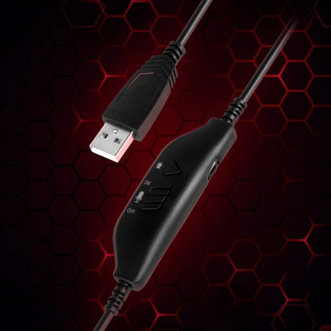 Słuchawki gamingowe Krüger&Matz Warrior GH-50 KM0675, USB, Virtual 7.1, RGB