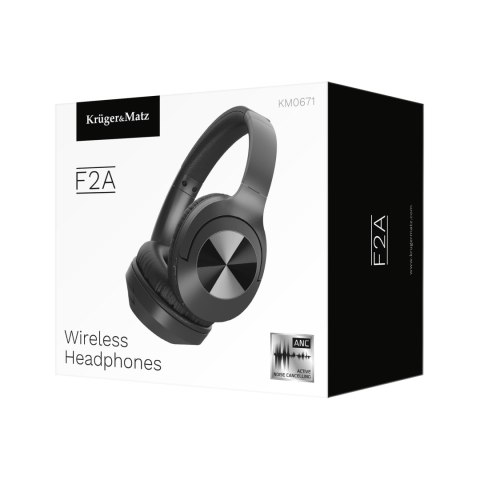 Słuchawki nauszne Krüger&Matz F2A KM0671, Bluetooth 5.3, ANC, składane