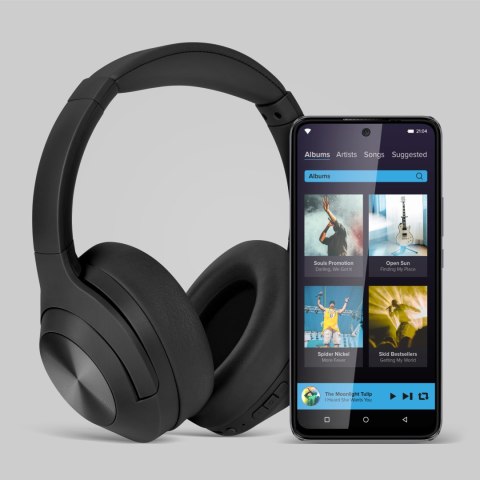 Słuchawki nauszne Krüger&Matz F2A KM0671, Bluetooth 5.3, ANC, składane