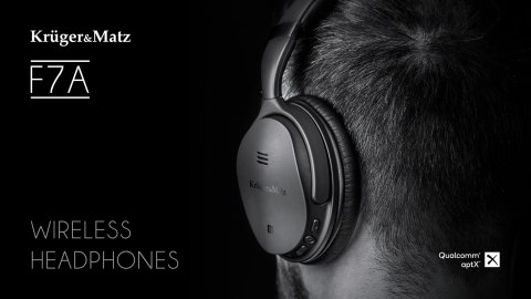Słuchawki nauszne Krüger&Matz F7A KM0655, Bluetooth, ANC, NFC, aptX