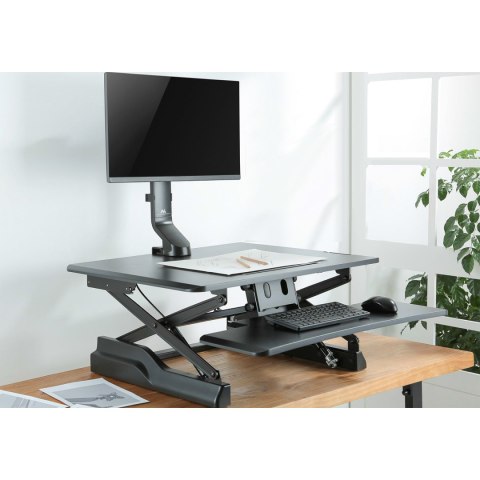 Uchwyt biurkowy do monitora Maclean MC-853, 17-32″, 8 kg, VESA 75/100, czarny