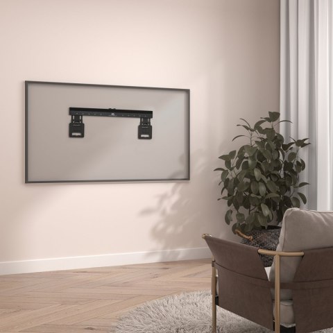 Uchwyt ścienny do TV Maclean MC-481, 37-80″, płaski, 75 kg, 9,5 mm, czarny