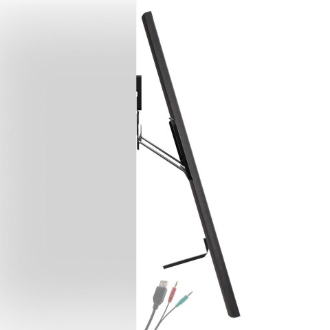 Uchwyt ścienny do TV Maclean MC-481, 37-80″, płaski, 75 kg, 9,5 mm, czarny