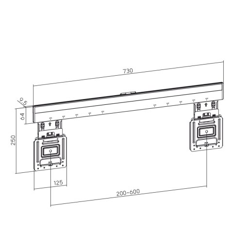 Uchwyt ścienny do TV Maclean MC-481, 37-80″, płaski, 75 kg, 9,5 mm, czarny