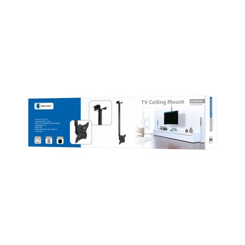 Uchwyt sufitowy Cabletech UCH0076A do TV 23-42 cale, 50 kg, obrót 360°, wysokość 970-1470 mm