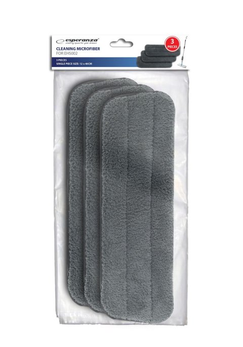 3 wkłady z mikrofibry Esperanza do mopa Perfect Clean 002, 40 × 12 cm