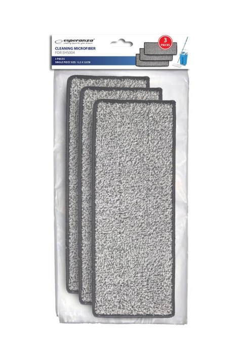 3 wkłady z mikrofibry Esperanza do mopa Perfect Clean 004, 32 × 12,5 cm