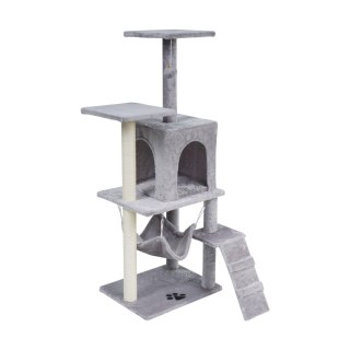 Drapak dla kota Rebel Animals RA-1004, 125 cm, szary, z hamakiem