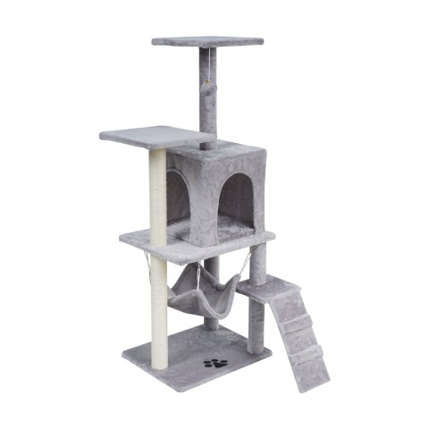 Drapak dla kota Rebel Animals RA-1004, 125 cm, szary, z hamakiem