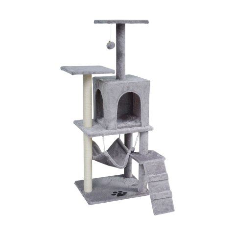 Drapak dla kota Rebel Animals RA-1004, 125 cm, szary, z hamakiem