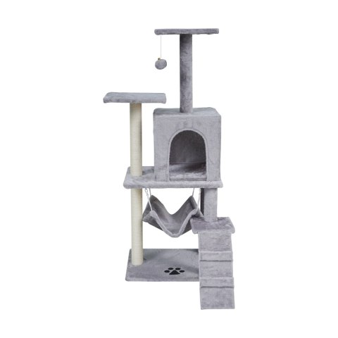Drapak dla kota Rebel Animals RA-1004, 125 cm, szary, z hamakiem