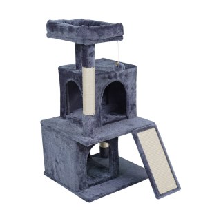 Drapak dla kota Rebel Animals RA-1005, 91 cm, ciemnoszary, 2 domki