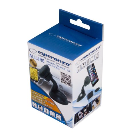 Esperanza ALLURE EMH119 - magnetyczny uchwyt samochodowy, 2 płytki
