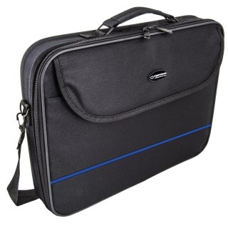 Esperanza CLASSIC BLUE ET101B - torba na laptop 15,6″, czarna z niebieskim akcentem