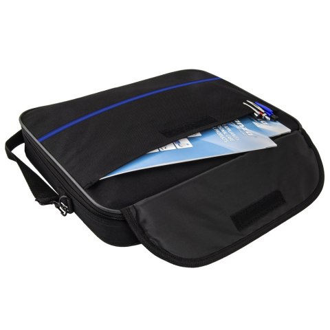 Esperanza CLASSIC BLUE ET101B - torba na laptop 15,6″, czarna z niebieskim akcentem