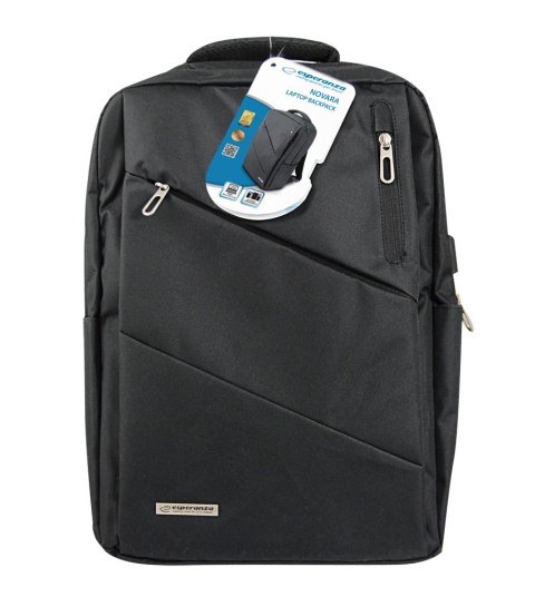 Esperanza NOVARA ET197 - plecak na laptop 15,6″, poliester 300D, port USB