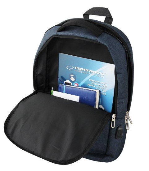Esperanza TARANTO ET196 - plecak na laptop 15,6″, poliester 300D