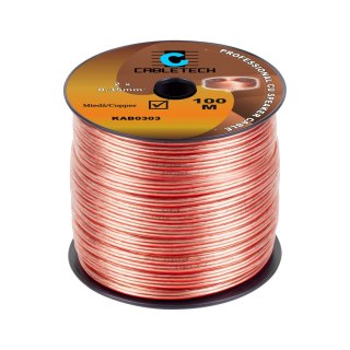 Kabel głośnikowy Cabletech KAB0303 Cu, 2 × 0,35 mm², rolka 100 m