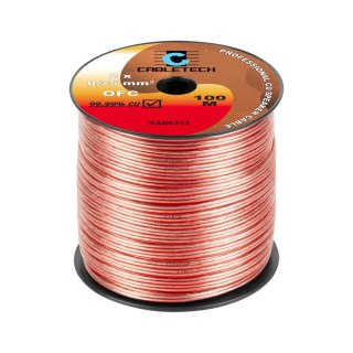 Kabel głośnikowy Cabletech KAB0313 OFC, 2 × 0,75 mm², rolka 100 m