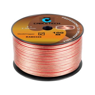 Kabel głośnikowy Cabletech KAB0325 Cu, 2 × 2,5 mm², rolka 100 m