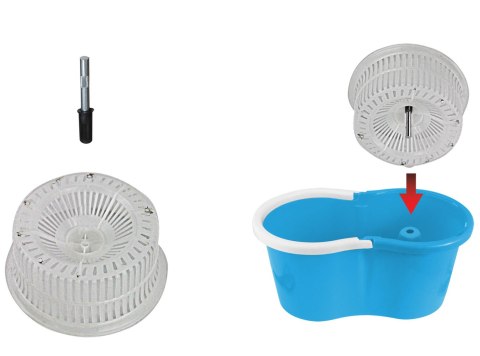 Mop obrotowy Esperanza Perfect Clean 005, kosz z tworzywa, 125 cm