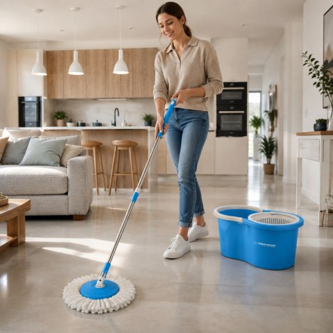 Mop obrotowy Esperanza Perfect Clean 005, kosz z tworzywa, 125 cm