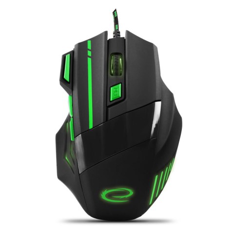 Mysz gamingowa Esperanza EGM201G Wolf USB 2400 DPI zielona 7 przycisków