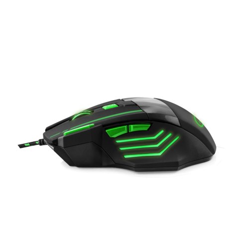 Mysz gamingowa Esperanza EGM201G Wolf USB 2400 DPI zielona 7 przycisków