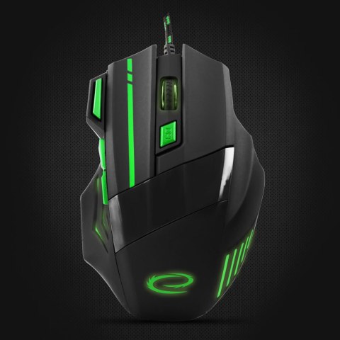 Mysz gamingowa Esperanza EGM201G Wolf USB 2400 DPI zielona 7 przycisków