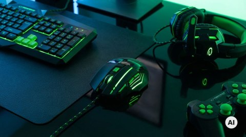 Mysz gamingowa Esperanza EGM201G Wolf USB 2400 DPI zielona 7 przycisków