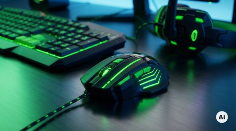 Mysz gamingowa Esperanza EGM201G Wolf USB 2400 DPI zielona 7 przycisków