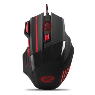Mysz gamingowa Esperanza EGM201R Wolf USB 2400 DPI czerwona 7 przycisków