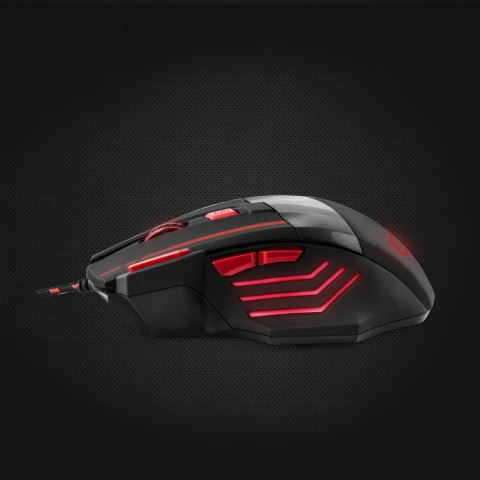 Mysz gamingowa Esperanza EGM201R Wolf USB 2400 DPI czerwona 7 przycisków