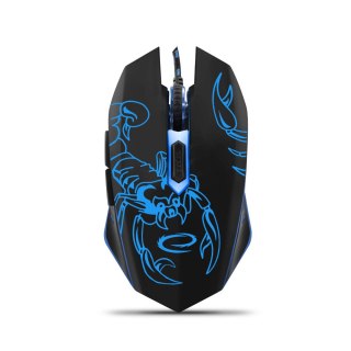 Mysz gamingowa Esperanza EGM203B Scorpio USB 2400 DPI niebieska 6 przycisków