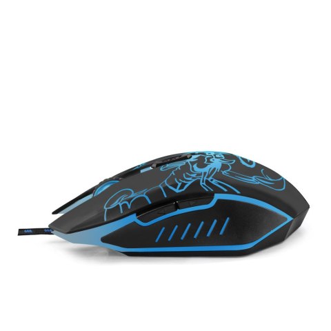 Mysz gamingowa Esperanza EGM203B Scorpio USB 2400 DPI niebieska 6 przycisków